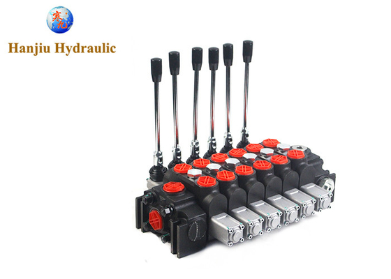 Manual High Pressure Hydraulic Valve Dcv120 350 Bar 6 Spools For Road Sweepers