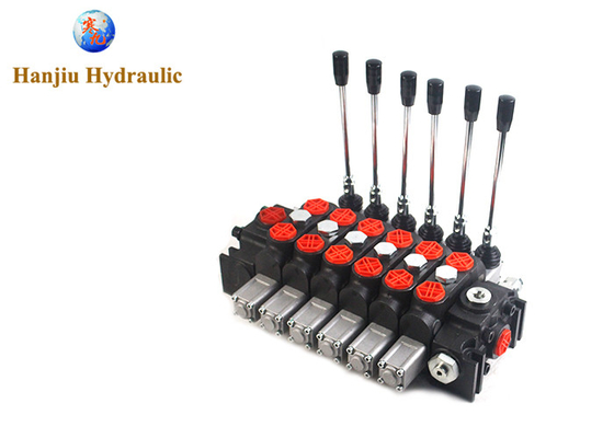Sectional Directional Control Valves 36.8gpm Hydraulic Valves With 6 Control Lever For Dump Truck