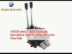 HSSD8 serii 2 Bank Hydraulic Monoblock Valve 31,5Mpa, przepływ 80 l/min