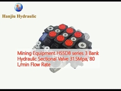 Urządzenia górnicze HSSD8 serii 3 Bank Hydraulic Sectional Valve 31,5Mpa, 80 L/min Przepływ