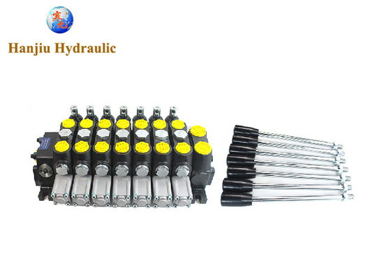 Hydraulic Command 100 Liters DCV100-7 Section Valves For Road Rescue Vehicle