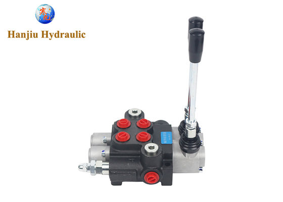 P40 Series Monoblock Control Hydraulic Valve for motor and cylinder, 40 Liter, 2 Spools,  G 3/8