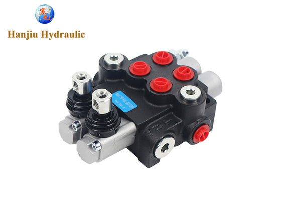 P40 Series Monoblock Control Hydraulic Valve for motor and cylinder, 40 Liter, 2 Spools,  G 3/8