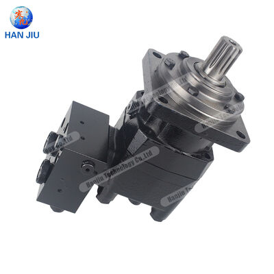 Hydraulic Motor with External Relief Valve, BMT-160-4-FC-M1, 160 ml/r, 4-Hole Mounting Flange, Splined Shaft