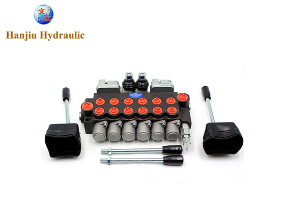 6 spiral hydraulicznego zaworu kierunkowego 11gpm 40L/min 6p40 z 2 joystickami Monoblock zawór