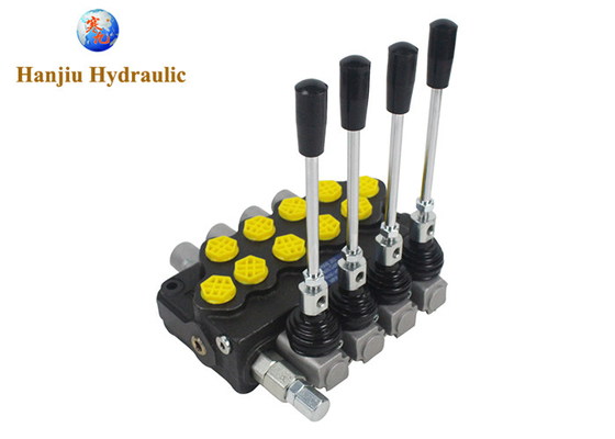 HSSD5 ręczne zawory sterujące kierunkiem 4 Bank Cylinder Spool Monoblock Type Hydraulic Directional Control Valves