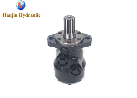 Hydrauliczny silnik orbitalny BMR80 z kołnierzem na 2 śruby, wałem wielowypustowym, portami BSPP